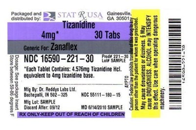 Tizanidine 4mg Label Image (Tizanidine 4mg Label)